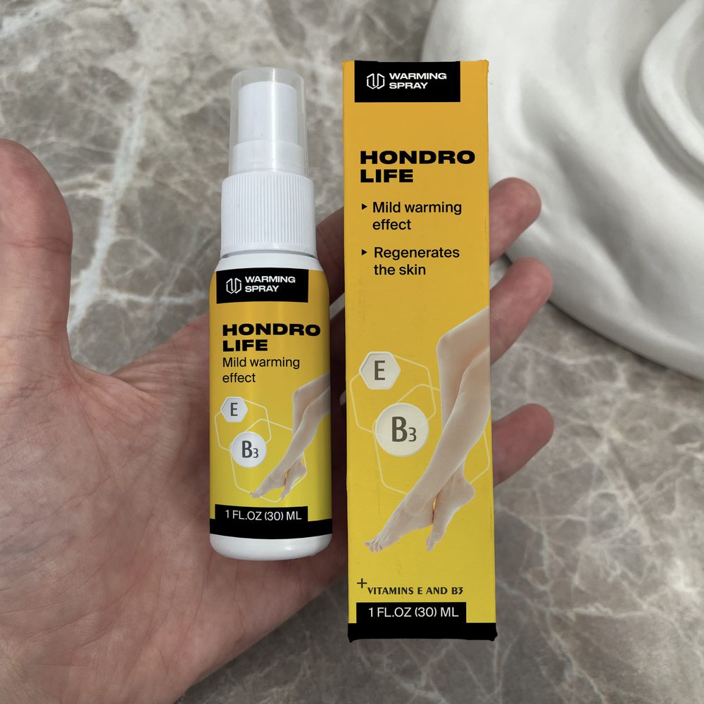 Spray Hondrolife para articulações, frasco de 30 ml e embalagem